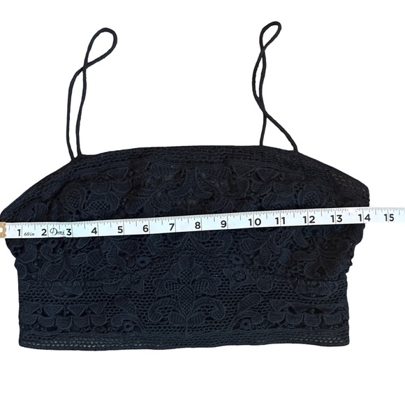 NWOT Free People FP One Lyra Bralette Black Smocked Boho Festival Medium - Picture 4 of 6
